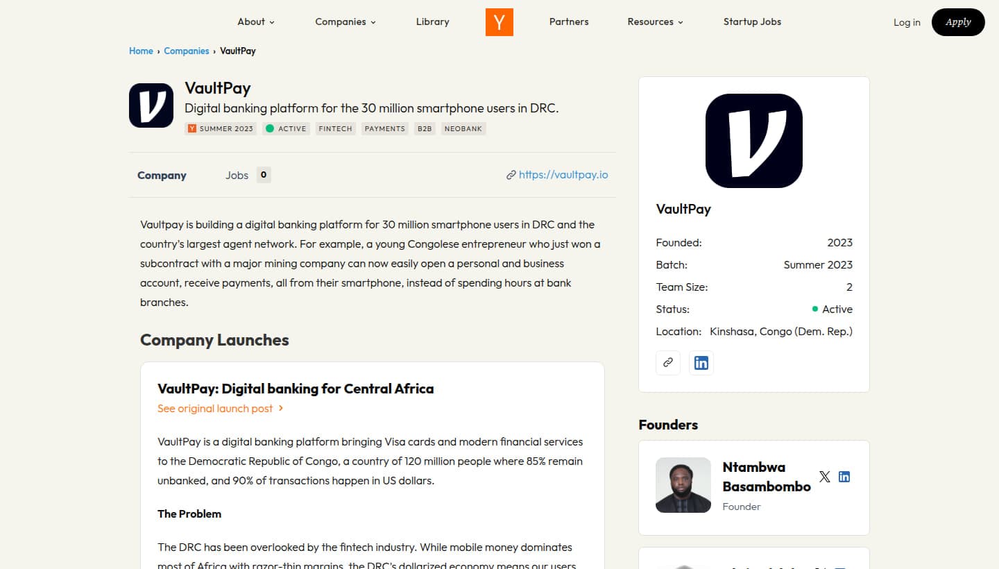 VaultPay: banking rails for a dollarized Congo