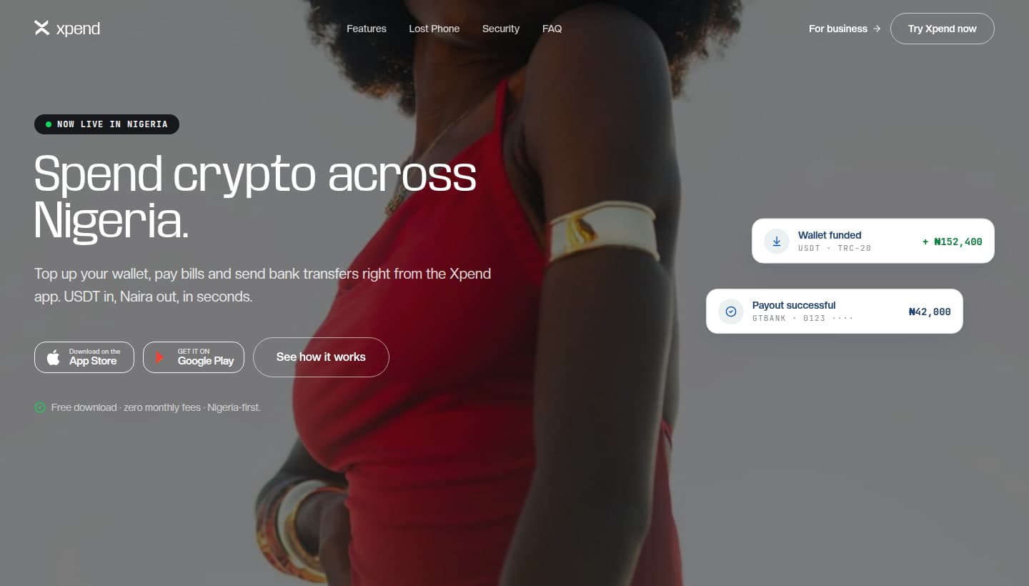 Xpend: USDT in, Naira out — crypto spending for Nigeria